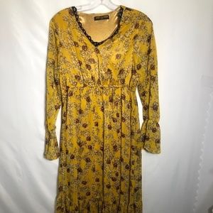 Womens Yellow Summer Dress. Medium